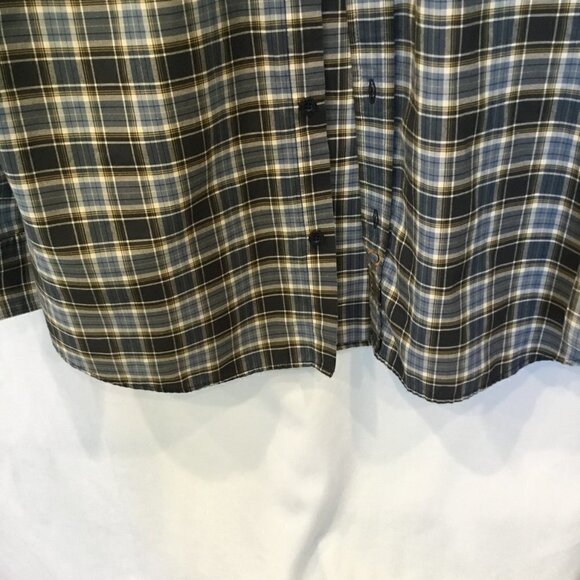 O'Neill Men's Long Sleeve Button Front Cotton Blend Dress Shirt Sz XL Blue Plaid - Picture 7 of 8